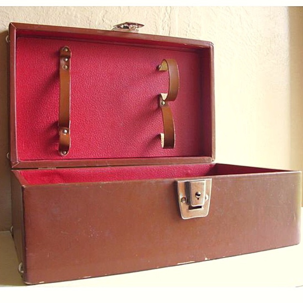 Vintage Bar Case Travel Mid-Century with Handle